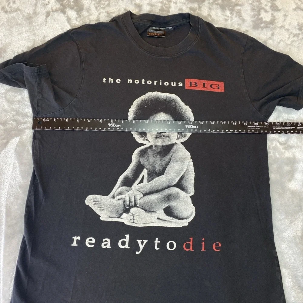 The Notorious B.I.G. Graphic T-Shirt Mens Large Black Ready To Die Album Art Tee - Picture 5 of 6
